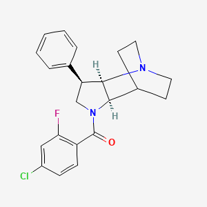 (4-chloro-2-fluorophenyl)-[(2R,3R,6R)-3-phenyl-1,5-diazatricyclo[5.2.2.02,6]undecan-5-yl]methanone