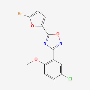 5-(5-bromo-2-furyl)-3-(5-chloro-2-methoxyphenyl)-1,2,4-oxadiazole