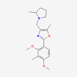 2-(2,4-dimethoxy-3-methylphenyl)-5-methyl-4-[(2-methylpyrrolidin-1-yl)methyl]-1,3-oxazole