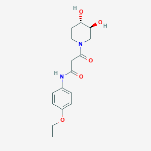 molecular formula C16H22N2O5 B5476068 3-[(3S,4S)-3,4-dihydroxypiperidin-1-yl]-N-(4-ethoxyphenyl)-3-oxopropanamide 