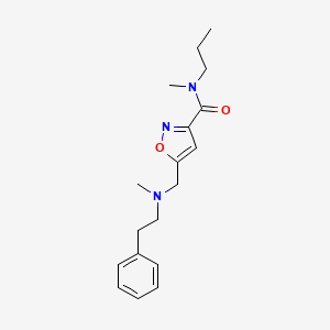 molecular formula C18H25N3O2 B5476097 N-methyl-5-{[methyl(2-phenylethyl)amino]methyl}-N-propylisoxazole-3-carboxamide 