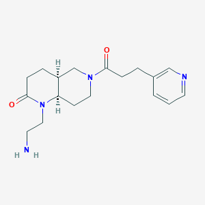 rel-(4aS,8aR)-1-(2-aminoethyl)-6-[3-(3-pyridinyl)propanoyl]octahydro-1,6-naphthyridin-2(1H)-one dihydrochloride