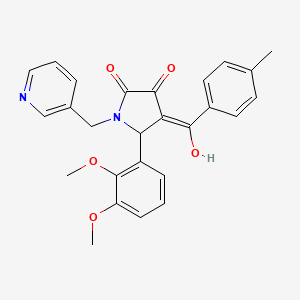 molecular formula C26H24N2O5 B5476131 5-(2,3-dimethoxyphenyl)-3-hydroxy-4-(4-methylbenzoyl)-1-(3-pyridinylmethyl)-1,5-dihydro-2H-pyrrol-2-one 