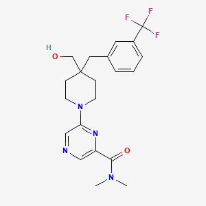 6-{4-(hydroxymethyl)-4-[3-(trifluoromethyl)benzyl]piperidin-1-yl}-N,N-dimethylpyrazine-2-carboxamide