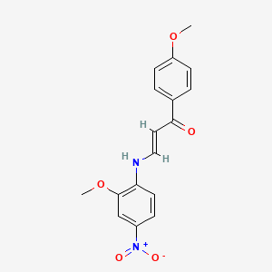 (2E)-3-[(2-methoxy-4-nitrophenyl)amino]-1-(4-methoxyphenyl)prop-2-en-1-one