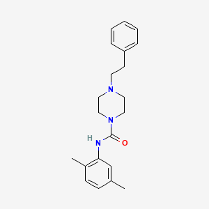 molecular formula C21H27N3O B5476150 N-(2,5-dimethylphenyl)-4-(2-phenylethyl)-1-piperazinecarboxamide 