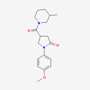 1-(4-methoxyphenyl)-4-(3-methylpiperidine-1-carbonyl)pyrrolidin-2-one