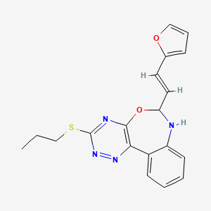 6-[(E)-2-(2-FURYL)-1-ETHENYL]-3-(PROPYLSULFANYL)-6,7-DIHYDRO[1,2,4]TRIAZINO[5,6-D][3,1]BENZOXAZEPINE