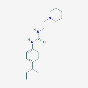 molecular formula C18H29N3O B5476183 N-(4-sec-butylphenyl)-N'-[2-(1-piperidinyl)ethyl]urea 