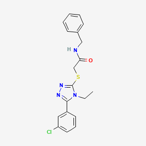 N-benzyl-2-{[5-(3-chlorophenyl)-4-ethyl-4H-1,2,4-triazol-3-yl]thio}acetamide