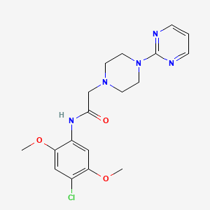 N-(4-chloro-2,5-dimethoxyphenyl)-2-[4-(2-pyrimidinyl)-1-piperazinyl]acetamide