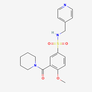 4-methoxy-3-(piperidin-1-ylcarbonyl)-N-(pyridin-4-ylmethyl)benzenesulfonamide