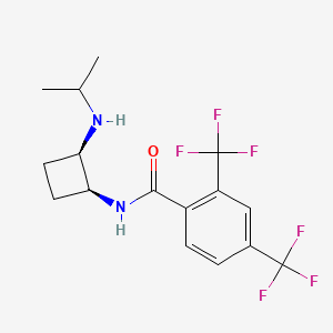 N-[(1S*,2R*)-2-(isopropylamino)cyclobutyl]-2,4-bis(trifluoromethyl)benzamide