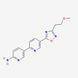 molecular formula C15H15N5O2 B5476262 5-[3-(2-methoxyethyl)-1,2,4-oxadiazol-5-yl]-2,3'-bipyridin-6'-amine 