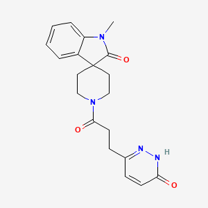 molecular formula C20H22N4O3 B5476290 1-methyl-1'-[3-(6-oxo-1,6-dihydropyridazin-3-yl)propanoyl]spiro[indole-3,4'-piperidin]-2(1H)-one 