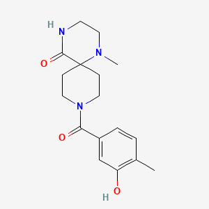 9-(3-hydroxy-4-methylbenzoyl)-1-methyl-1,4,9-triazaspiro[5.5]undecan-5-one