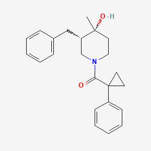 (3S*,4R*)-3-benzyl-4-methyl-1-[(1-phenylcyclopropyl)carbonyl]-4-piperidinol