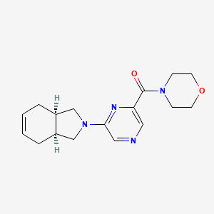 (3aR*,7aS*)-2-[6-(4-morpholinylcarbonyl)-2-pyrazinyl]-2,3,3a,4,7,7a-hexahydro-1H-isoindole