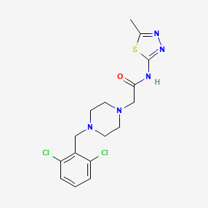 molecular formula C16H19Cl2N5OS B5476335 2-[4-(2,6-dichlorobenzyl)-1-piperazinyl]-N-(5-methyl-1,3,4-thiadiazol-2-yl)acetamide 