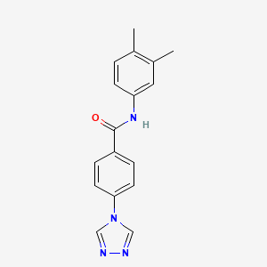 molecular formula C17H16N4O B5476357 N-(3,4-dimethylphenyl)-4-(1,2,4-triazol-4-yl)benzamide 