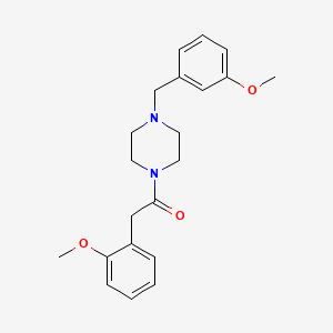 molecular formula C21H26N2O3 B5476360 1-(3-methoxybenzyl)-4-[(2-methoxyphenyl)acetyl]piperazine 