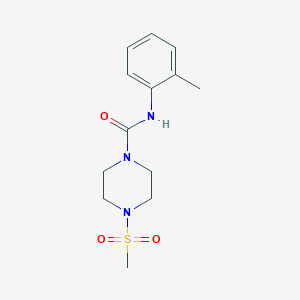 molecular formula C13H19N3O3S B5476373 4-methanesulfonyl-N-(2-methylphenyl)piperazine-1-carboxamide 