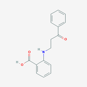 molecular formula C16H15NO3 B5476376 2-[(3-oxo-3-phenylpropyl)amino]benzoic acid 