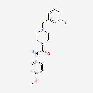 molecular formula C19H22FN3O2 B5476397 4-[(3-fluorophenyl)methyl]-N-(4-methoxyphenyl)piperazine-1-carboxamide 