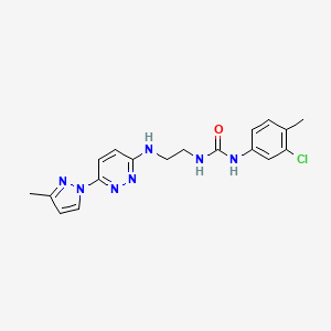 N-(3-chloro-4-methylphenyl)-N'-(2-{[6-(3-methyl-1H-pyrazol-1-yl)-3-pyridazinyl]amino}ethyl)urea