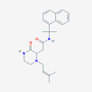 2-[1-(3-methyl-2-buten-1-yl)-3-oxo-2-piperazinyl]-N-[1-methyl-1-(1-naphthyl)ethyl]acetamide