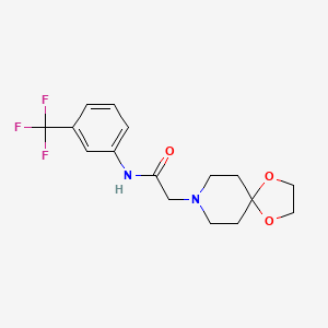 2-(1,4-dioxa-8-azaspiro[4.5]dec-8-yl)-N-[3-(trifluoromethyl)phenyl]acetamide