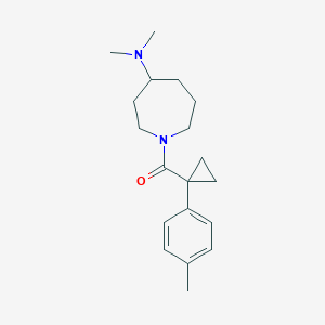 molecular formula C19H28N2O B5476451 N,N-dimethyl-1-{[1-(4-methylphenyl)cyclopropyl]carbonyl}-4-azepanamine 