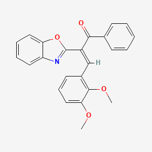 (2E)-2-benzoxazol-2-yl-3-(2,3-dimethoxyphenyl)-1-phenylprop-2-en-1-one