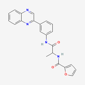 molecular formula C22H18N4O3 B5476494 N-[1-oxo-1-(3-quinoxalin-2-ylanilino)propan-2-yl]furan-2-carboxamide 