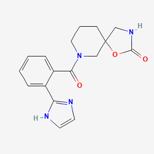 molecular formula C17H18N4O3 B5476495 7-[2-(1H-imidazol-2-yl)benzoyl]-1-oxa-3,7-diazaspiro[4.5]decan-2-one 