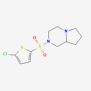 molecular formula C11H15ClN2O2S2 B5476514 2-[(5-chloro-2-thienyl)sulfonyl]octahydropyrrolo[1,2-a]pyrazine 