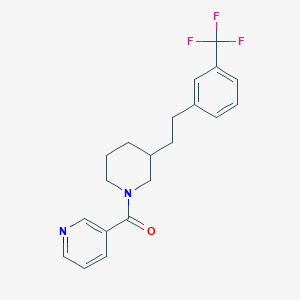 3-[(3-{2-[3-(trifluoromethyl)phenyl]ethyl}-1-piperidinyl)carbonyl]pyridine