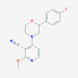 4-[2-(4-fluorophenyl)morpholin-4-yl]-2-methoxynicotinonitrile