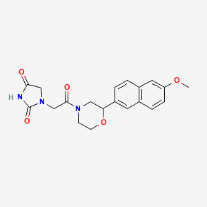 1-{2-[2-(6-methoxy-2-naphthyl)morpholin-4-yl]-2-oxoethyl}imidazolidine-2,4-dione