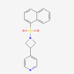 molecular formula C18H16N2O2S B5476601 4-[1-(1-naphthylsulfonyl)-3-azetidinyl]pyridine 