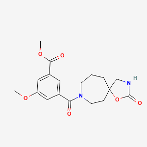 methyl 3-methoxy-5-[(2-oxo-1-oxa-3,8-diazaspiro[4.6]undec-8-yl)carbonyl]benzoate