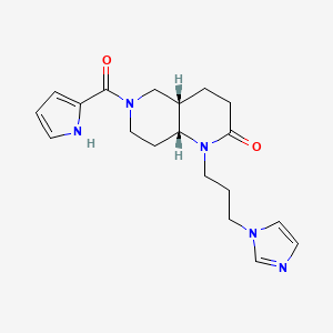 molecular formula C19H25N5O2 B5476614 (4aS*,8aR*)-1-[3-(1H-imidazol-1-yl)propyl]-6-(1H-pyrrol-2-ylcarbonyl)octahydro-1,6-naphthyridin-2(1H)-one 