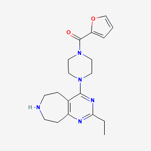 molecular formula C19H25N5O2 B5476637 2-ethyl-4-[4-(2-furoyl)-1-piperazinyl]-6,7,8,9-tetrahydro-5H-pyrimido[4,5-d]azepine dihydrochloride 