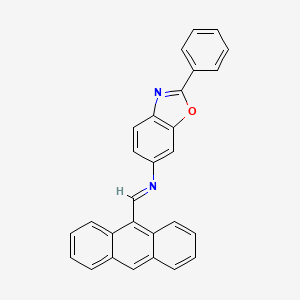 N-(9-anthrylmethylene)-2-phenyl-1,3-benzoxazol-6-amine