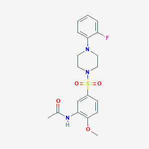 N-(5-{[4-(2-fluorophenyl)-1-piperazinyl]sulfonyl}-2-methoxyphenyl)acetamide