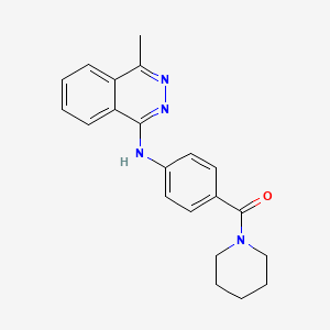 {4-[(4-Methylphthalazin-1-yl)amino]phenyl}(piperidin-1-yl)methanone