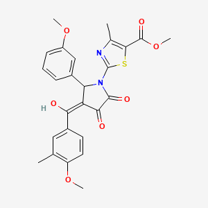 methyl 2-[3-hydroxy-4-(4-methoxy-3-methylbenzoyl)-5-(3-methoxyphenyl)-2-oxo-2,5-dihydro-1H-pyrrol-1-yl]-4-methyl-1,3-thiazole-5-carboxylate