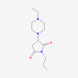 molecular formula C13H23N3O2 B5476751 3-(4-Ethylpiperazin-1-yl)-1-propylpyrrolidine-2,5-dione 