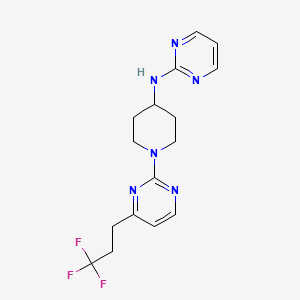 N-{1-[4-(3,3,3-trifluoropropyl)pyrimidin-2-yl]piperidin-4-yl}pyrimidin-2-amine