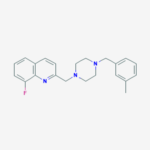 8-fluoro-2-{[4-(3-methylbenzyl)-1-piperazinyl]methyl}quinoline